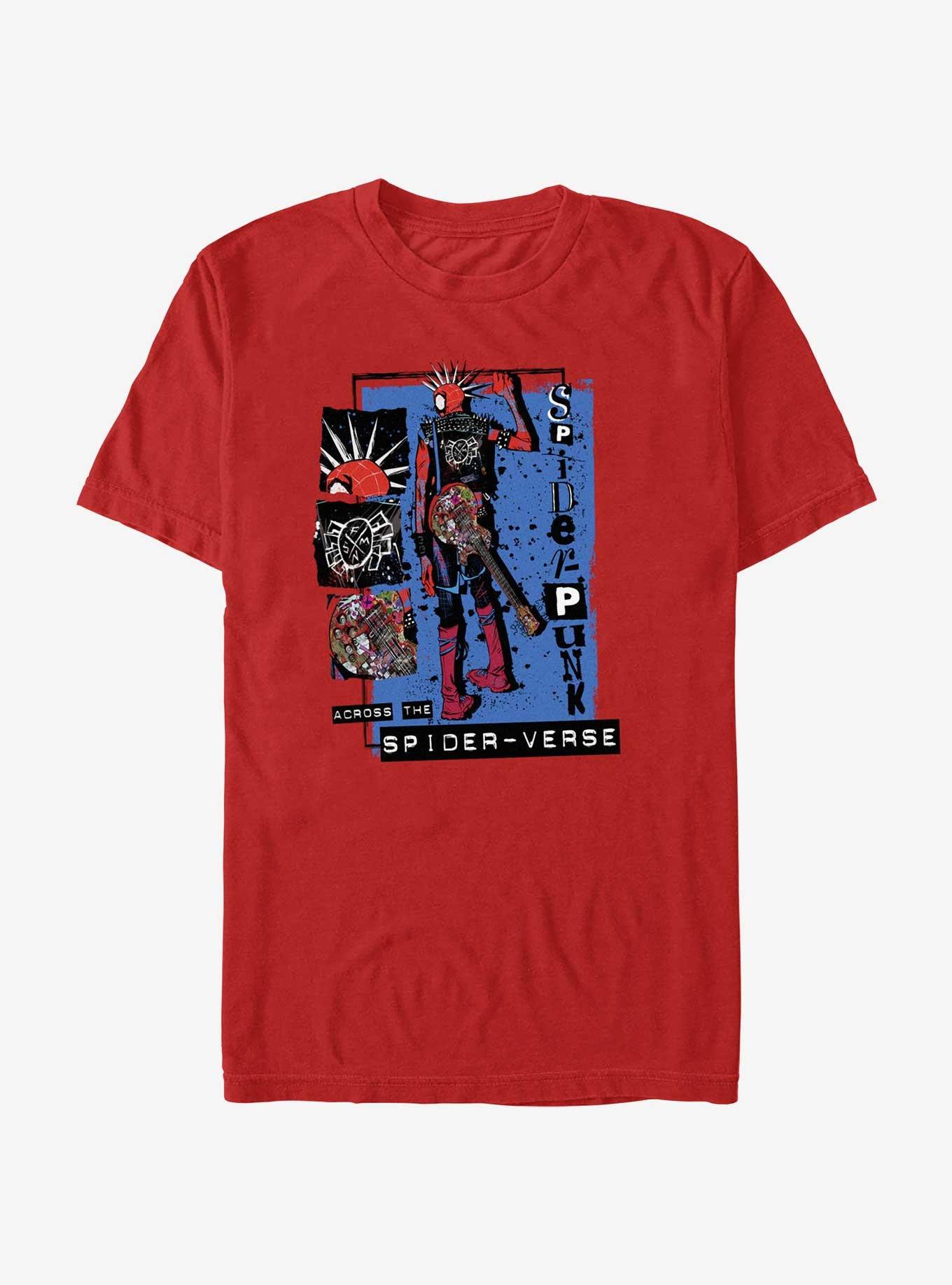 Marvel Spider-Man: Across The Spiderverse Punk Power Spider-Punk T-Shirt, RED, hi-res