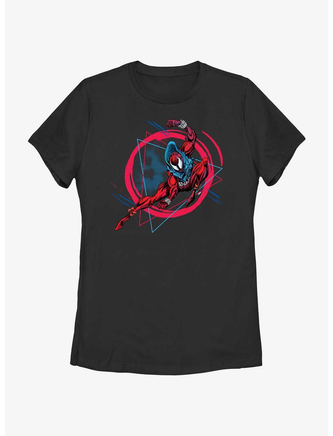 Marvel Spider-Man: Across The Spiderverse Scarlet Spider Badge Womens T-Shirt, BLACK, hi-res