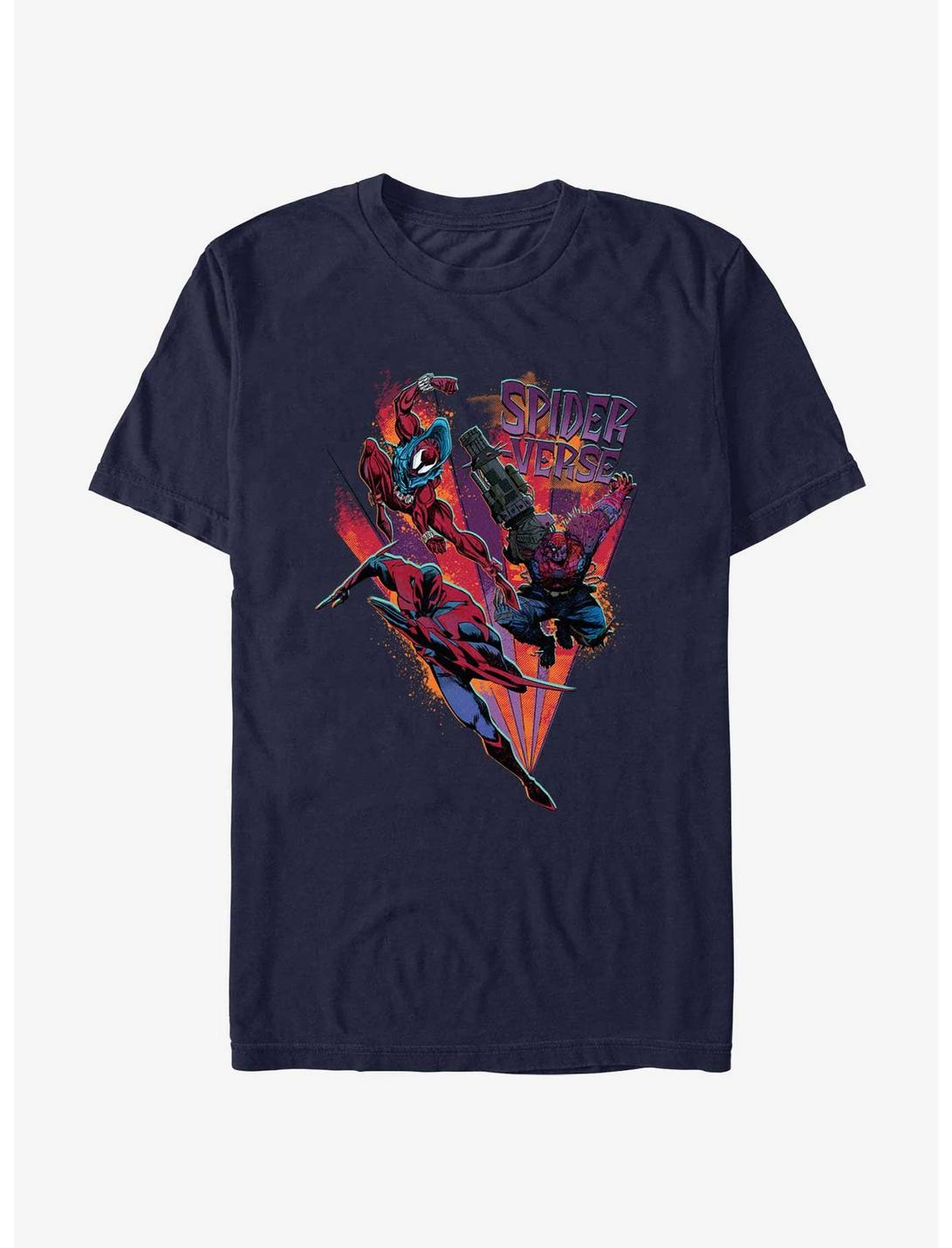 Marvel Spider-Man: Across The Spiderverse Trio Badge T-Shirt, NAVY, hi-res