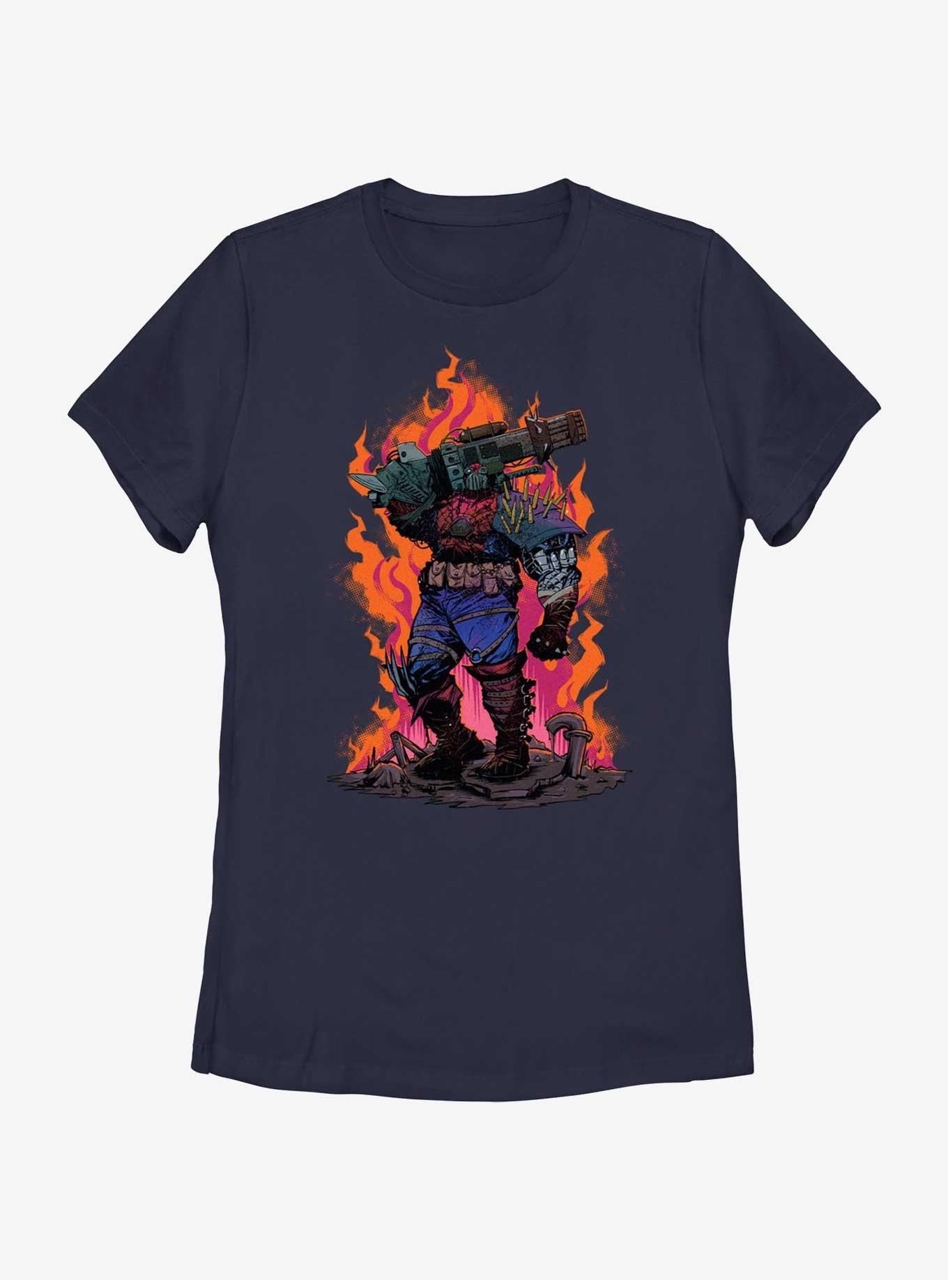 Marvel Spider-Man: Across The Spiderverse Cyborg Rising Flames Womens T-Shirt, , hi-res