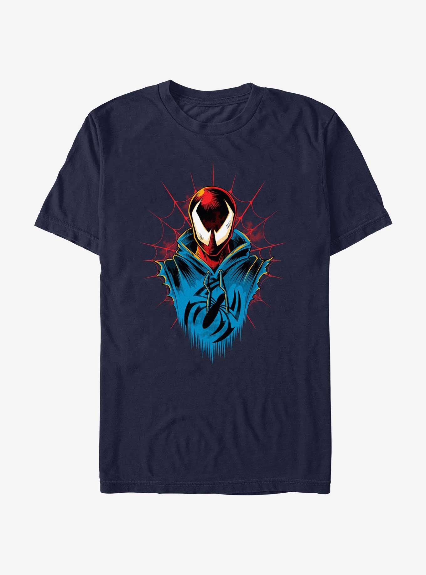 Marvel Spider-Man: Across The Spiderverse Scarlet Spider Head T-Shirt, NAVY, hi-res