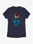 Marvel Spider-Man: Across The Spiderverse Scarlet Spider Head Womens T-Shirt, NAVY, hi-res