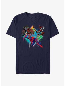 Marvel Spider-Man: Across The Spiderverse Trio Cyborg Scarlet Spider and Miguel O'Hara Badge T-Shirt, , hi-res