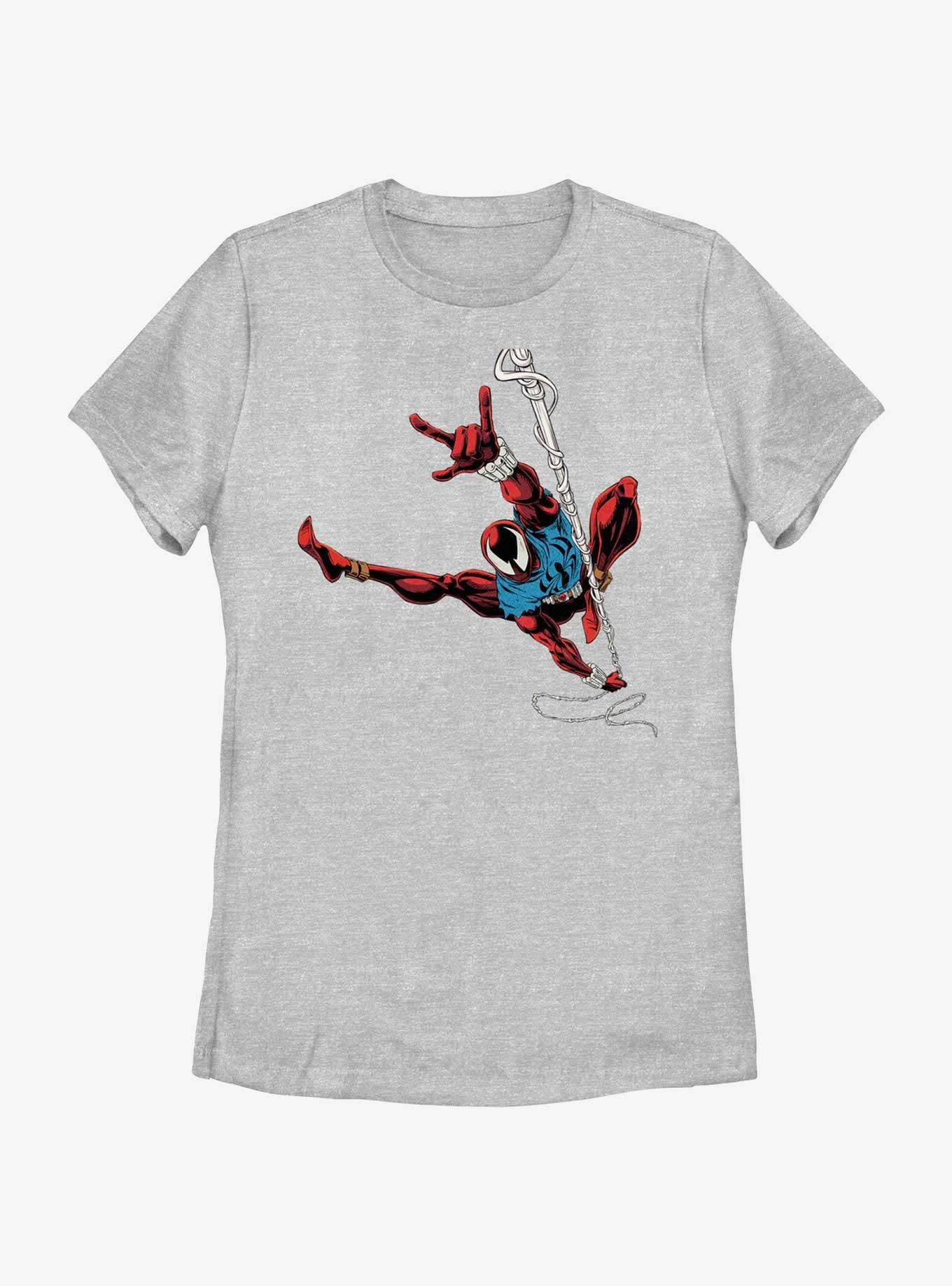 Marvel Spider-Man: Across The Spiderverse Spider Scarlet Pose Womens T-Shirt, ATH HTR, hi-res