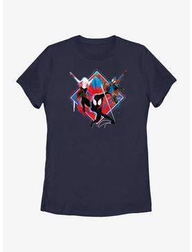 Marvel Spider-Man: Across The Spiderverse Trio Spider-Gwen Miles Morales and Spider-Punk Womens T-Shirt, , hi-res