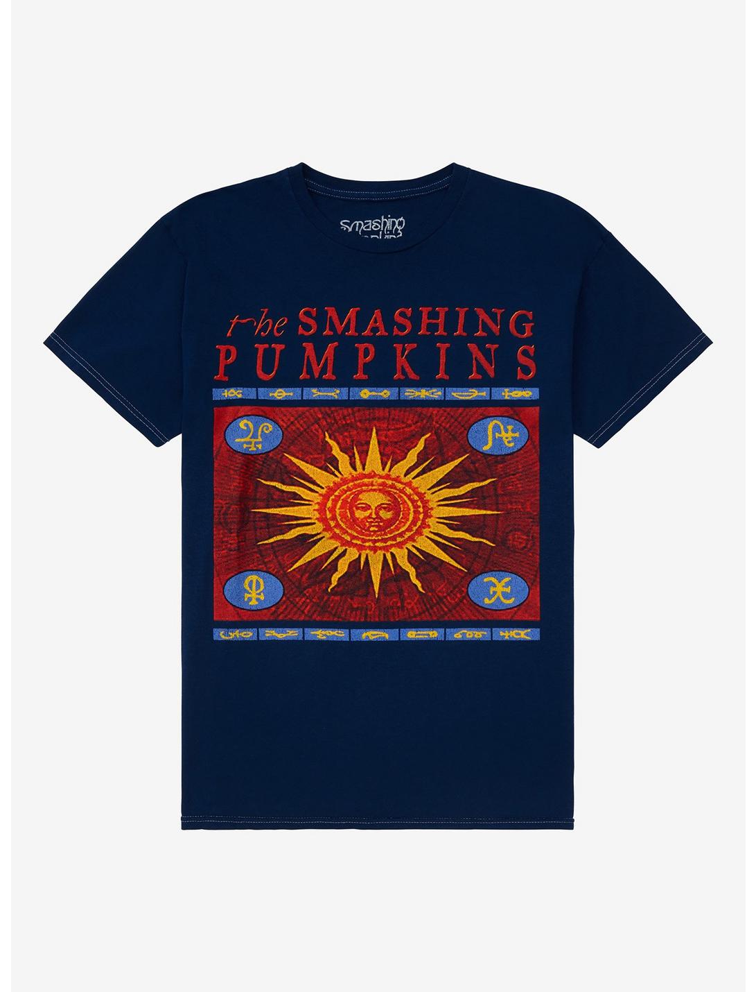 The Smashing Pumpkins Sun & Symbols Boyfriend Fit Girls T-Shirt, BLUE, hi-res