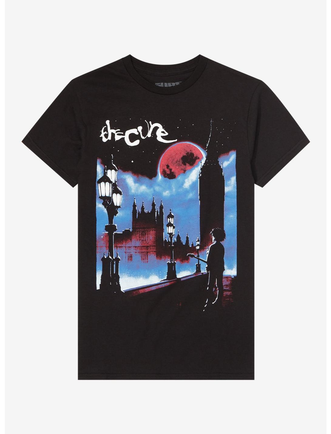 The Cure London Cityscape Boyfriend Fit Girls T-Shirt, BLACK, hi-res