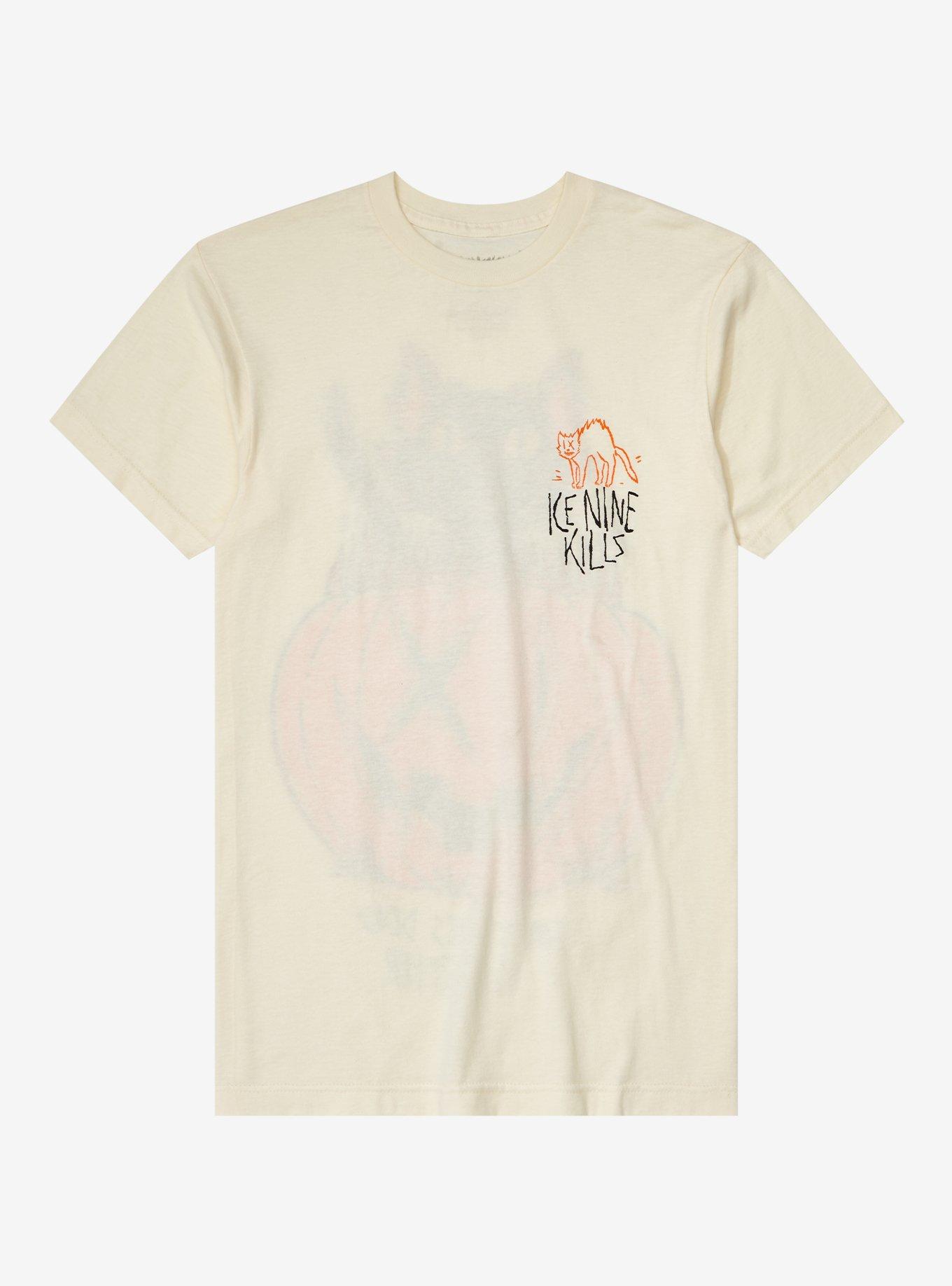 Ice Nine Kills Vintage-Style Halloween Cat Boyfriend Fit Girls T-Shirt, CREAM, hi-res