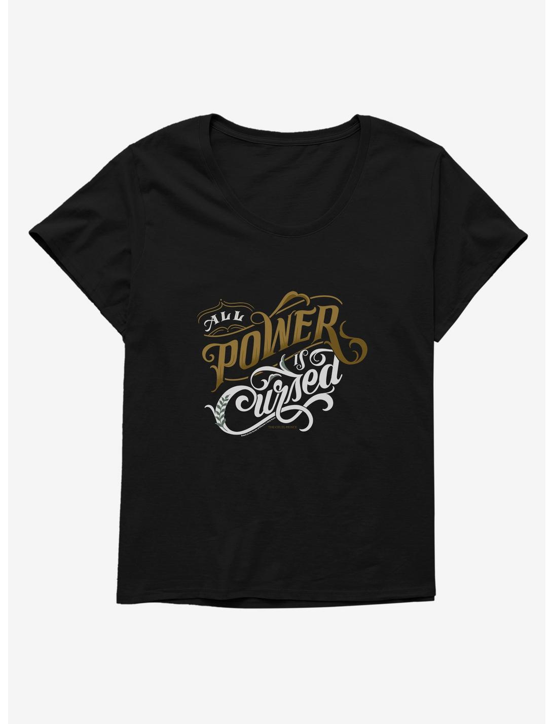 The Cruel Prince Sinister Enchantment Collection: All Power Is Cursed Womens T-Shirt Plus Size , BLACK, hi-res