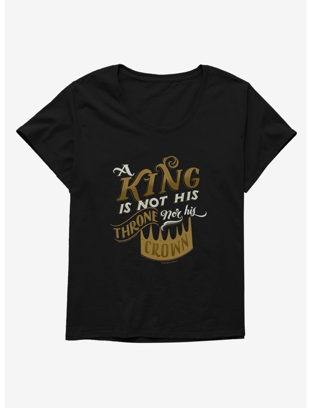 The Cruel Prince Sinister Enchantment Collection: King Is Not His Throne Nor Crown Womens T-Shirt Plus Size , BLACK, hi-res
