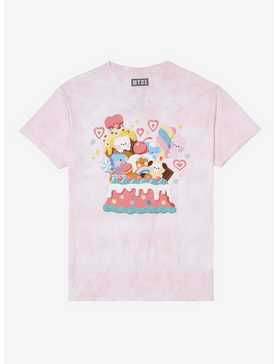 BT21 Characters Cake Tie-Dye Boyfriend Fit Girls T-Shirt, , hi-res