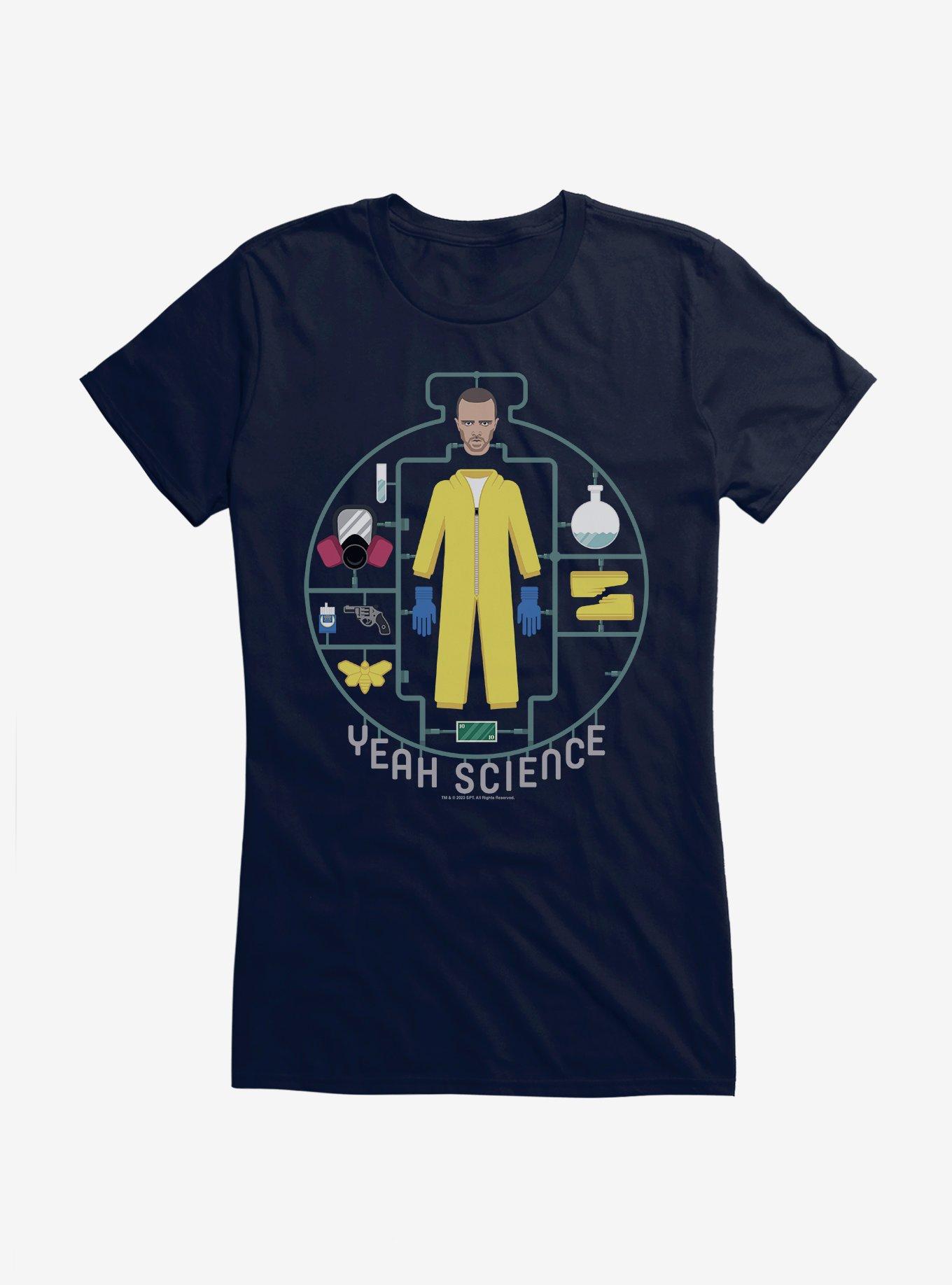 Breaking Bad Yeah Science Action Figure Girls T-Shirt, NAVY, hi-res