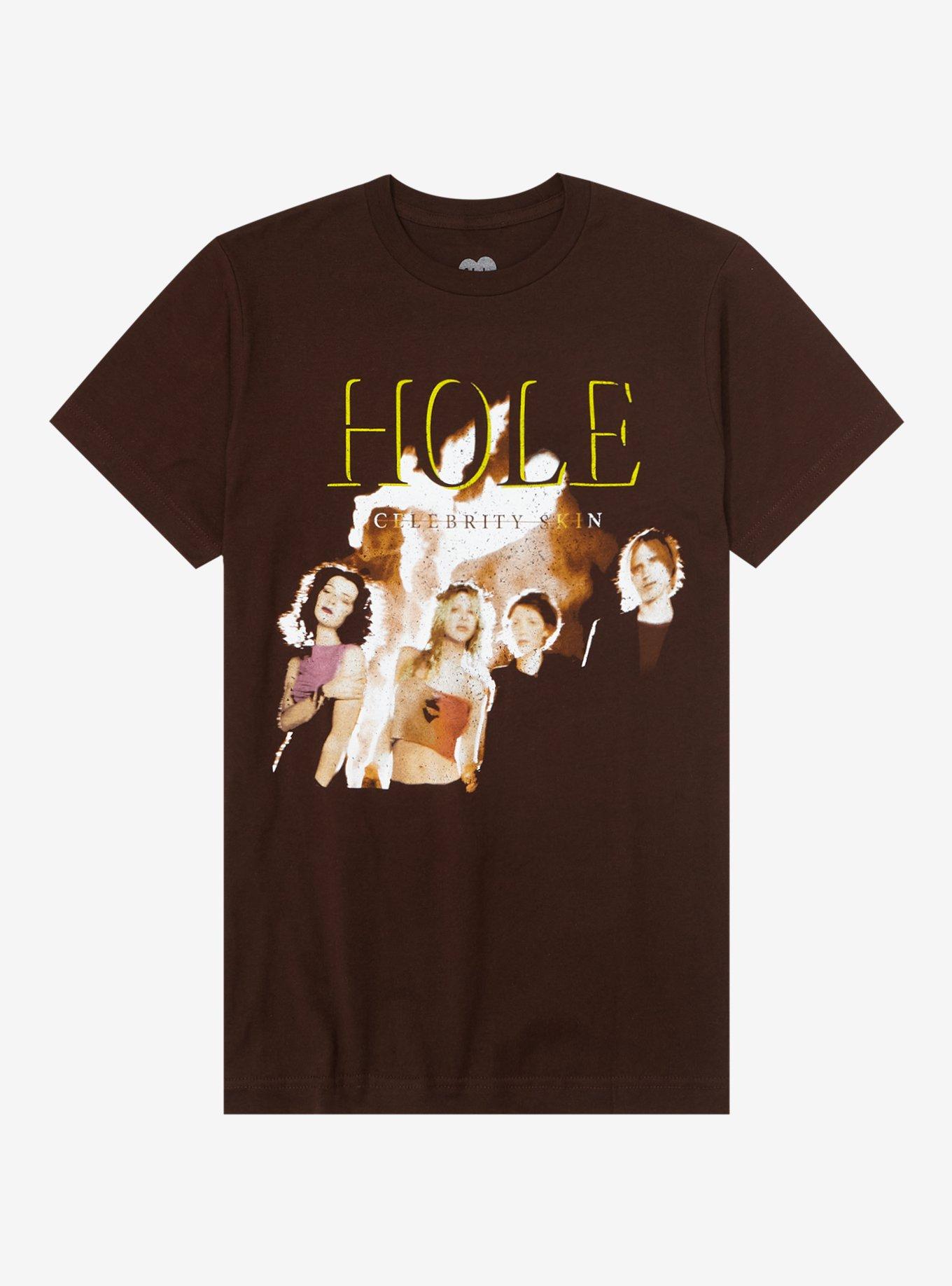 Hole Celebrity Skin Boyfriend Fit Girls T-Shirt