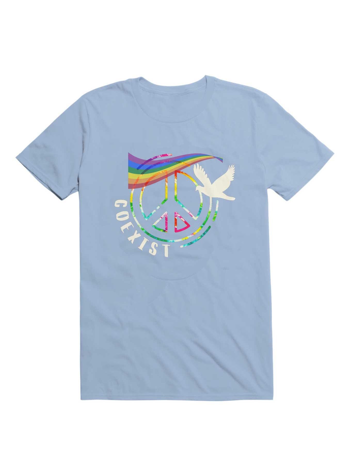 Coexist LGBT Pride T-Shirt, LIGHT BLUE, hi-res
