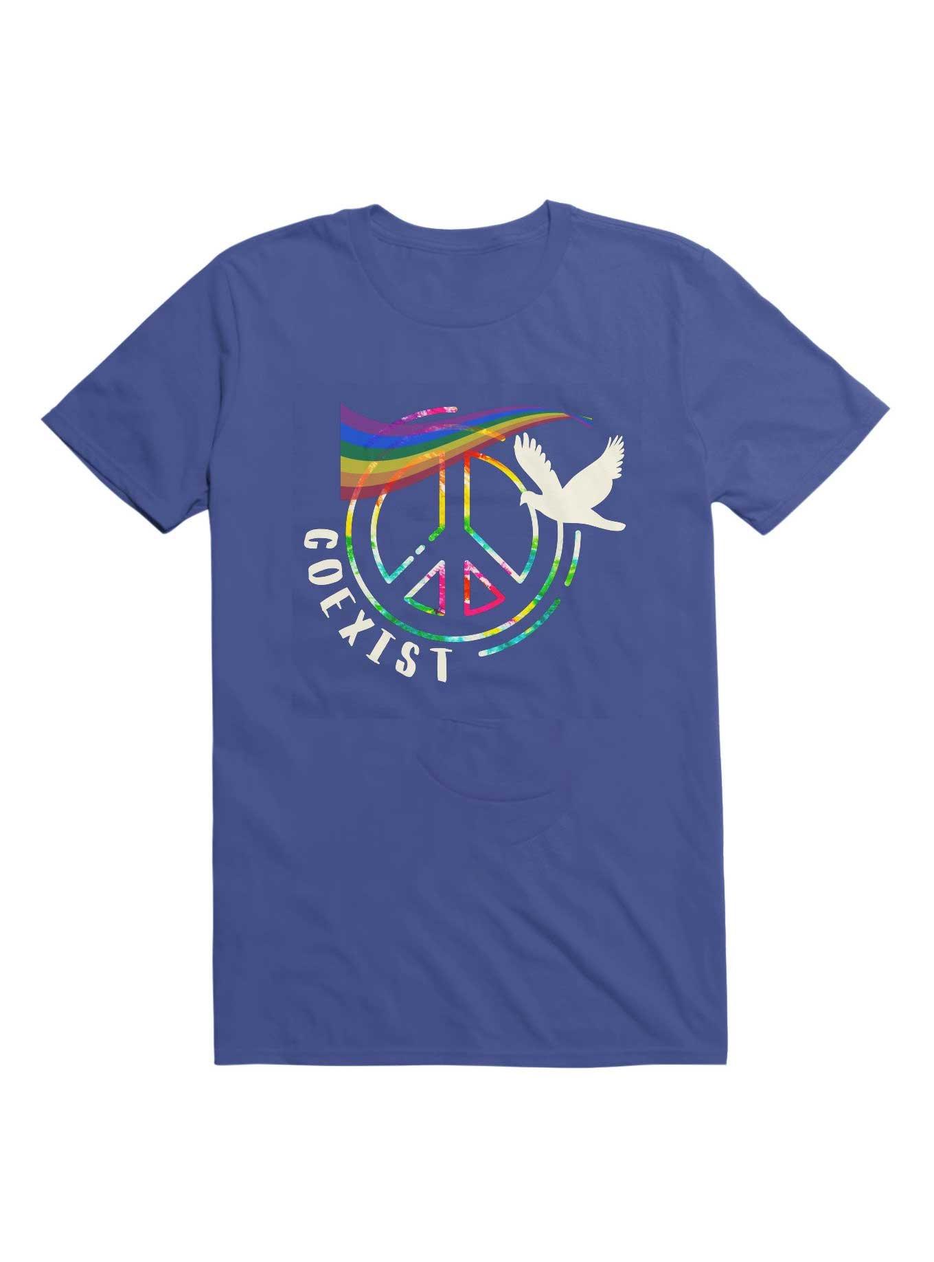 Coexist LGBT Pride T-Shirt, ROYAL, hi-res