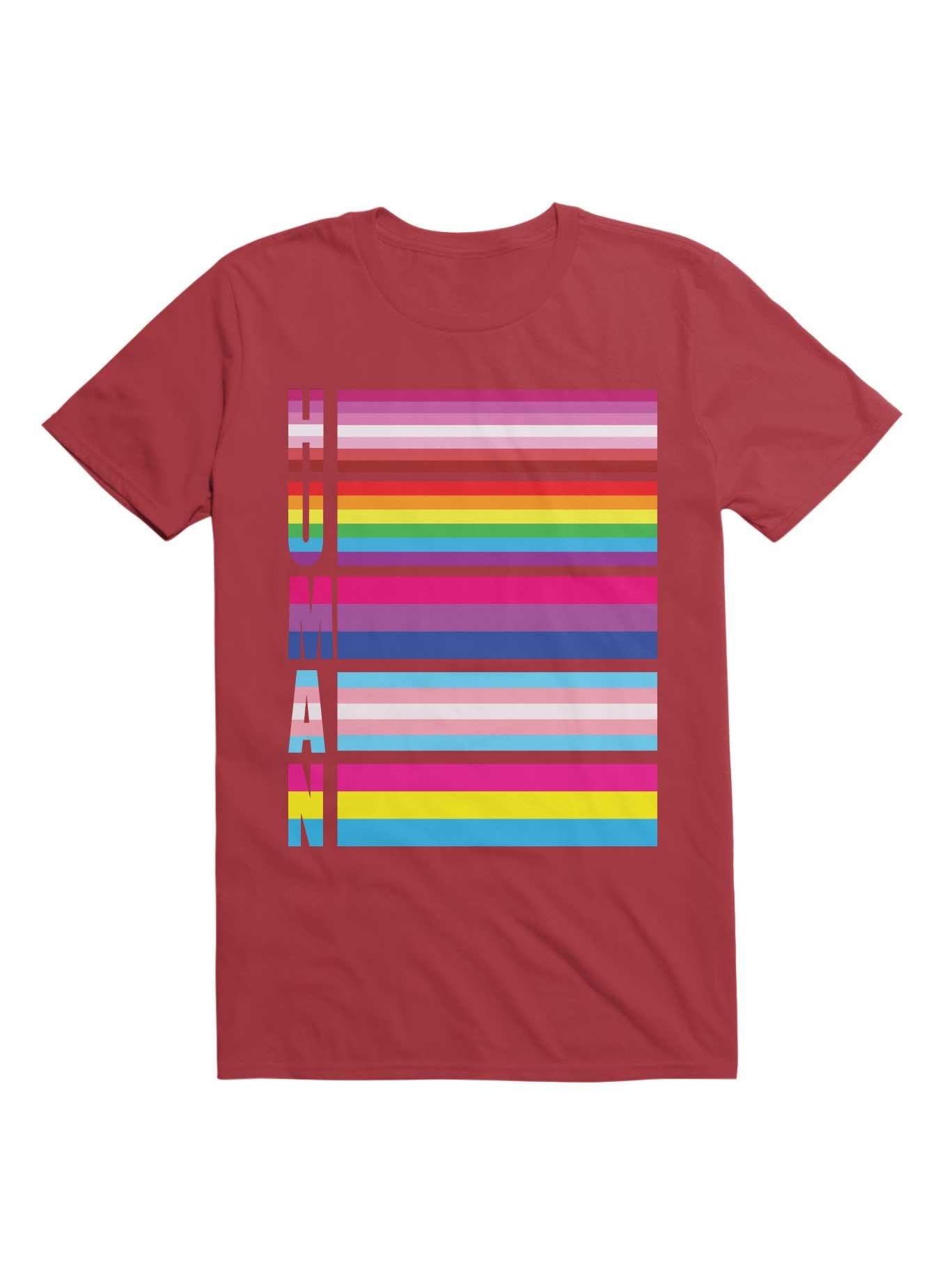Human LGBT Flags T-Shirt, RED, hi-res
