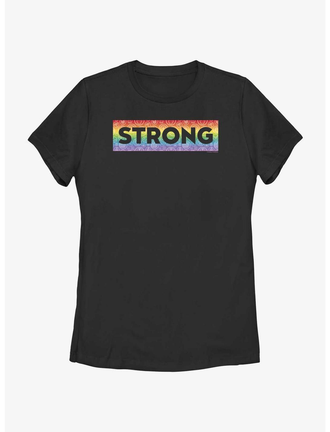 Marvel Avengers Strong Boxed Icons Pride T-Shirt, BLACK, hi-res