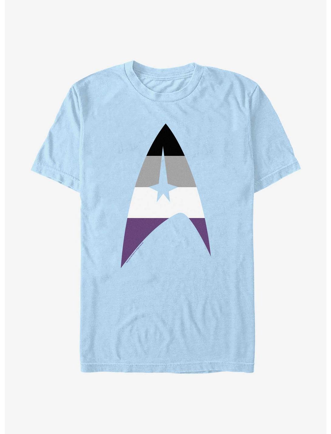 Star Trek Asexual Flag Logo Pride T-Shirt, LT BLUE, hi-res