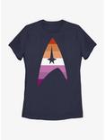 Star Trek Lesbian Flag Logo Pride T-Shirt, NAVY, hi-res