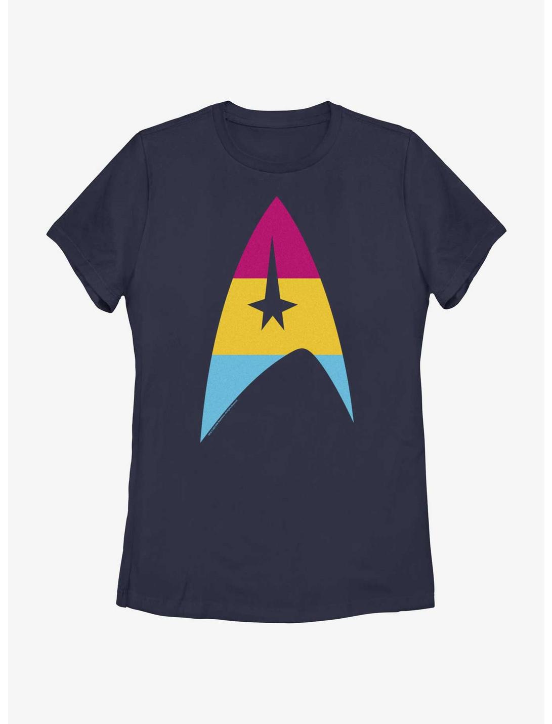 Star Trek Pansexual Flag Logo Pride T-Shirt, NAVY, hi-res