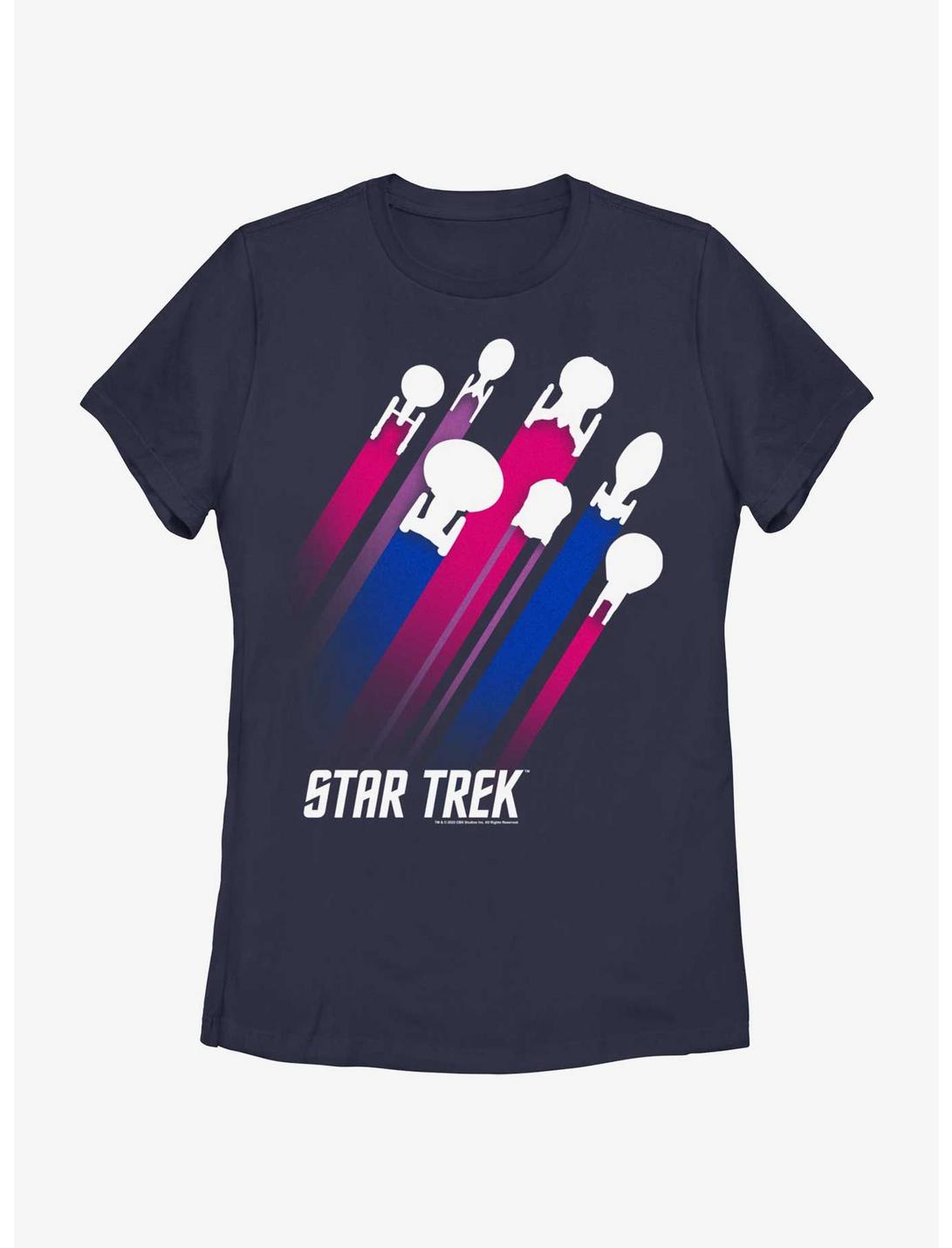 Star Trek Bisexual Flag Streaks Pride T-Shirt, NAVY, hi-res