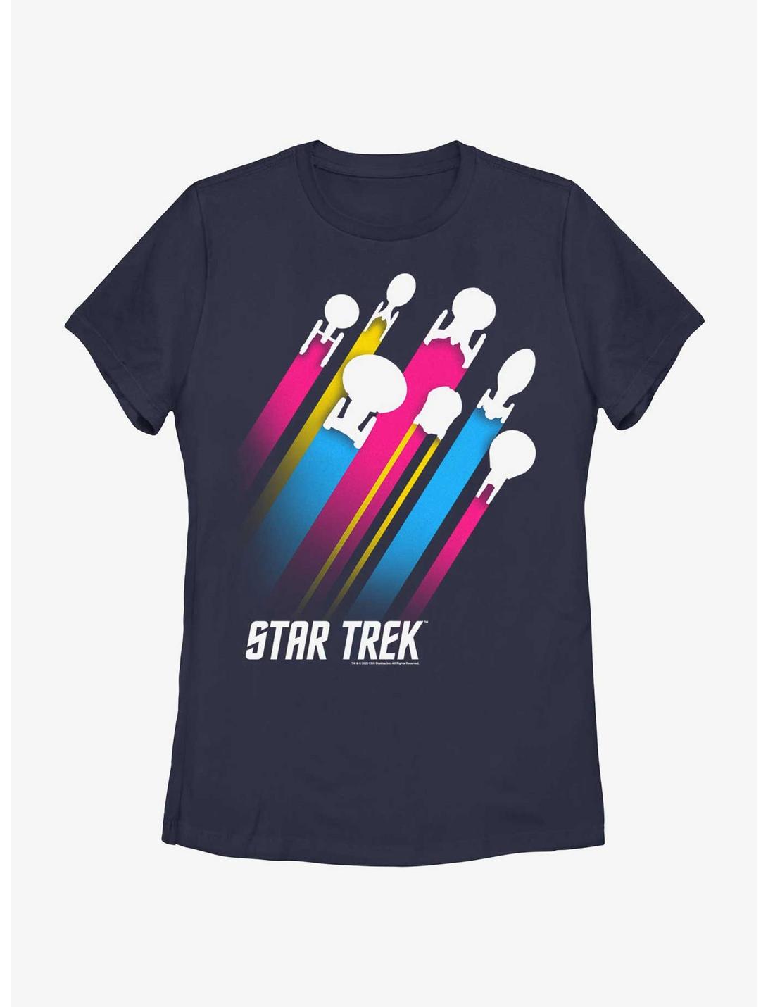 Star Trek Pansexual Flag Streaks Pride T-Shirt, NAVY, hi-res