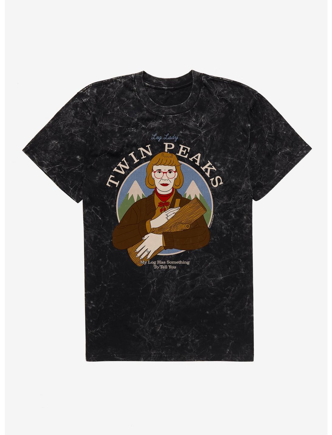 Twin Peaks Log Lady Mineral Wash T-Shirt, BLACK MINERAL WASH, hi-res