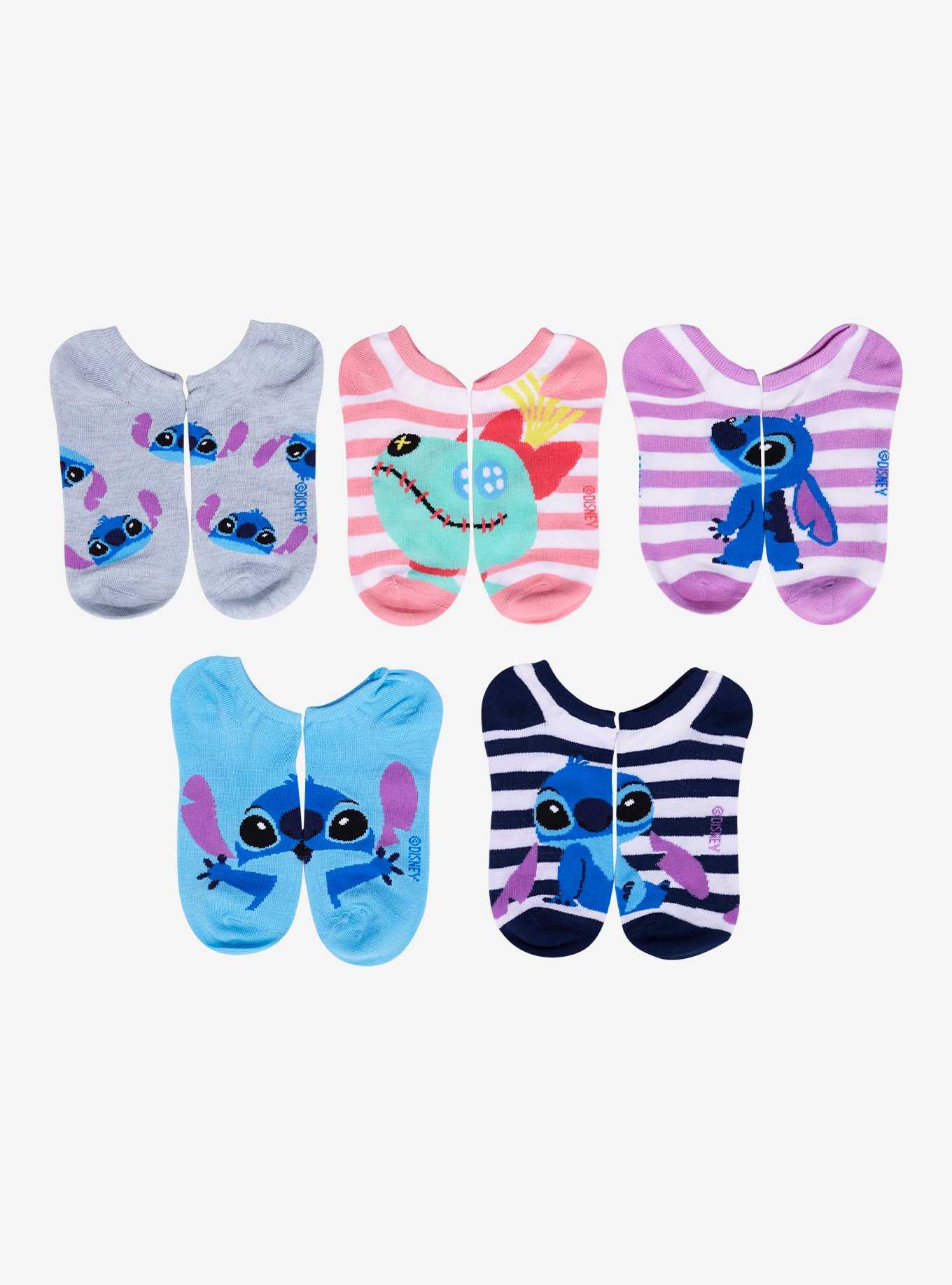 Disney Lilo & Stitch Striped Stitch Portrait Sock Set, , hi-res