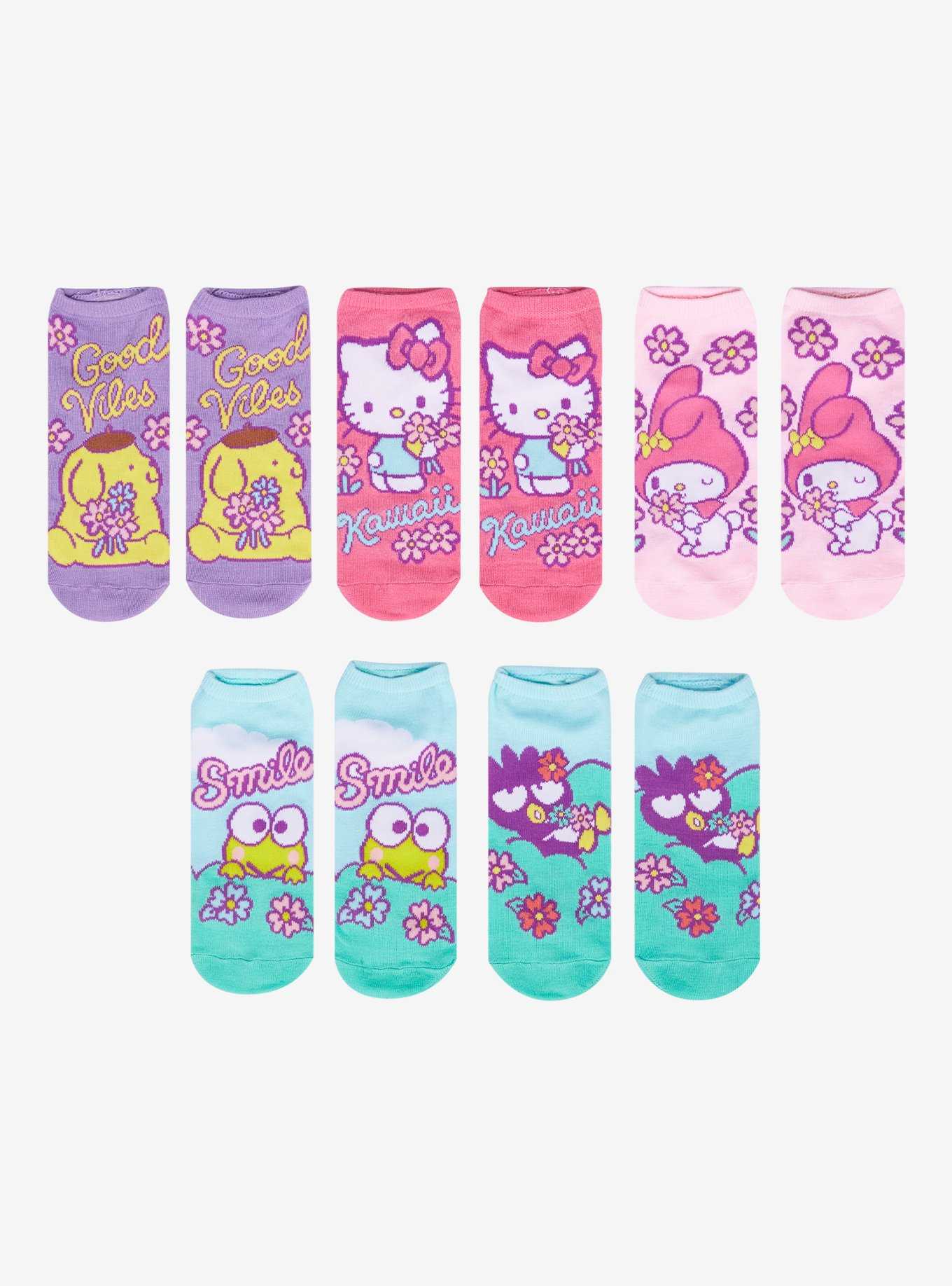 Sanrio Hello Kitty & Friends Floral Portraits Sock Set, , hi-res