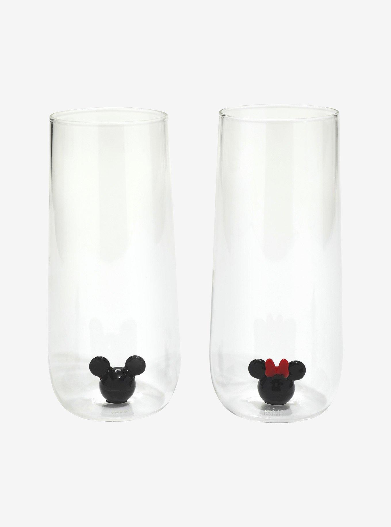 JoyJolt Disney Mickey and Minnie Mouse Heads Glass Set, , hi-res