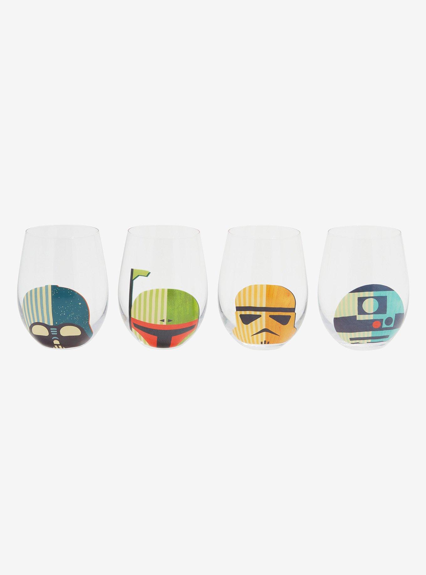 JoyJolt Star Wars Helmets Wine Glass Set, , hi-res