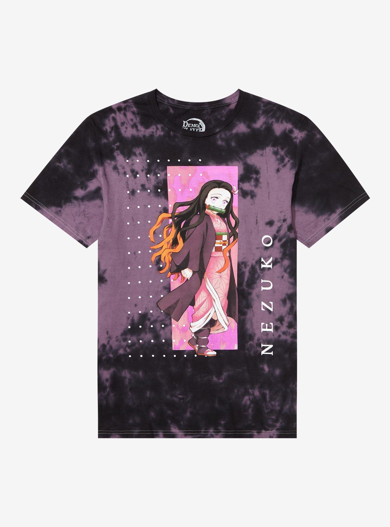 Demon Slayer: Kimetsu No Yaiba Nezuko Dots Tie-Dye T-Shirt, MULTI, hi-res