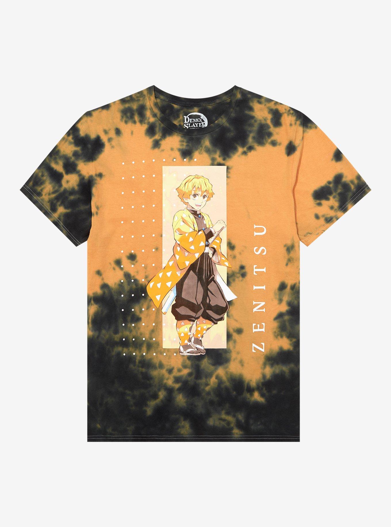 Demon Slayer: Kimetsu No Yaiba Zenitsu Panel Tie-Dye T-Shirt Demon Slayer: Kimetsu No Yaiba Zenitsu Panel Tie-Dye T-Shirt