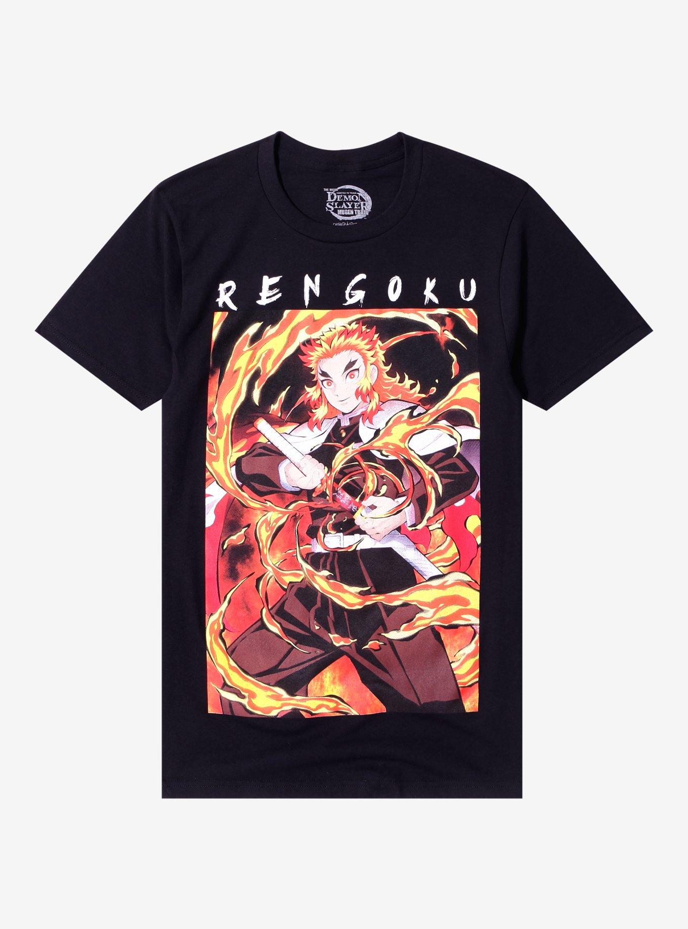 Demon Slayer: Kimetsu No Yaiba Rengoku Name T-Shirt, BLACK, hi-res