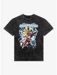 Mighty Morphin Power Rangers Lightning Vintage Dark Wash T-Shirt, BLACK, hi-res