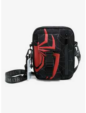 Marvel Spider-Man Miles Morales Black and Red Crossbody Bag - BoxLunch Exclusive, , hi-res