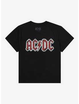 AC/DC Glitter Logo Crop Girls T-Shirt, , hi-res