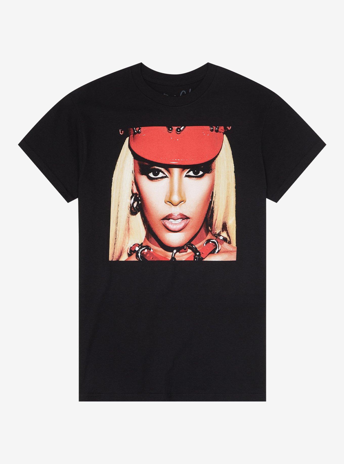 Doja Cat Red Portrait Girls T-Shirt, BLACK, hi-res