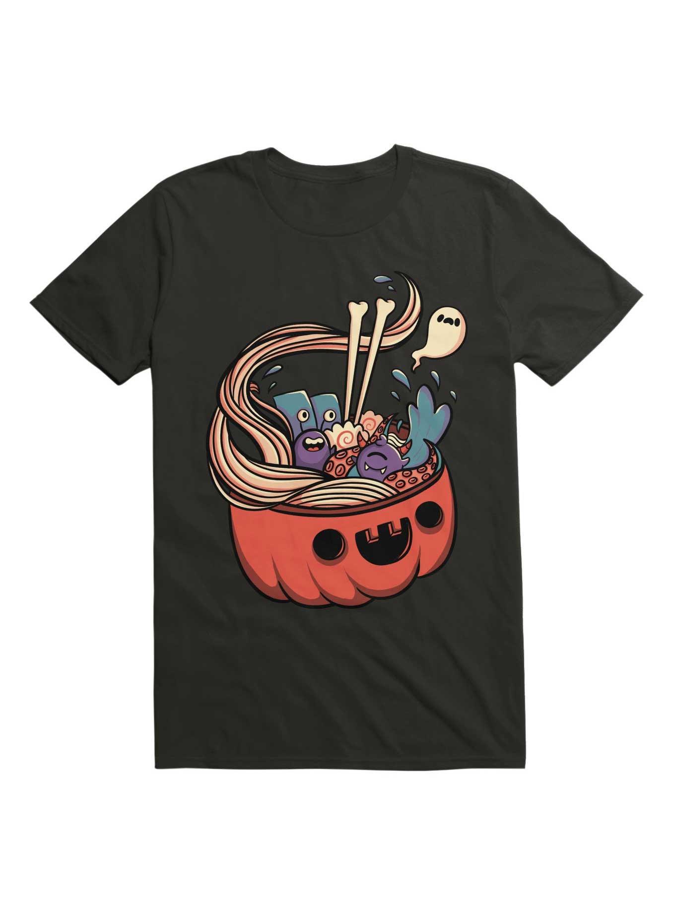 Monster Bowl Halloween Pumpkin T-Shirt, BLACK, hi-res