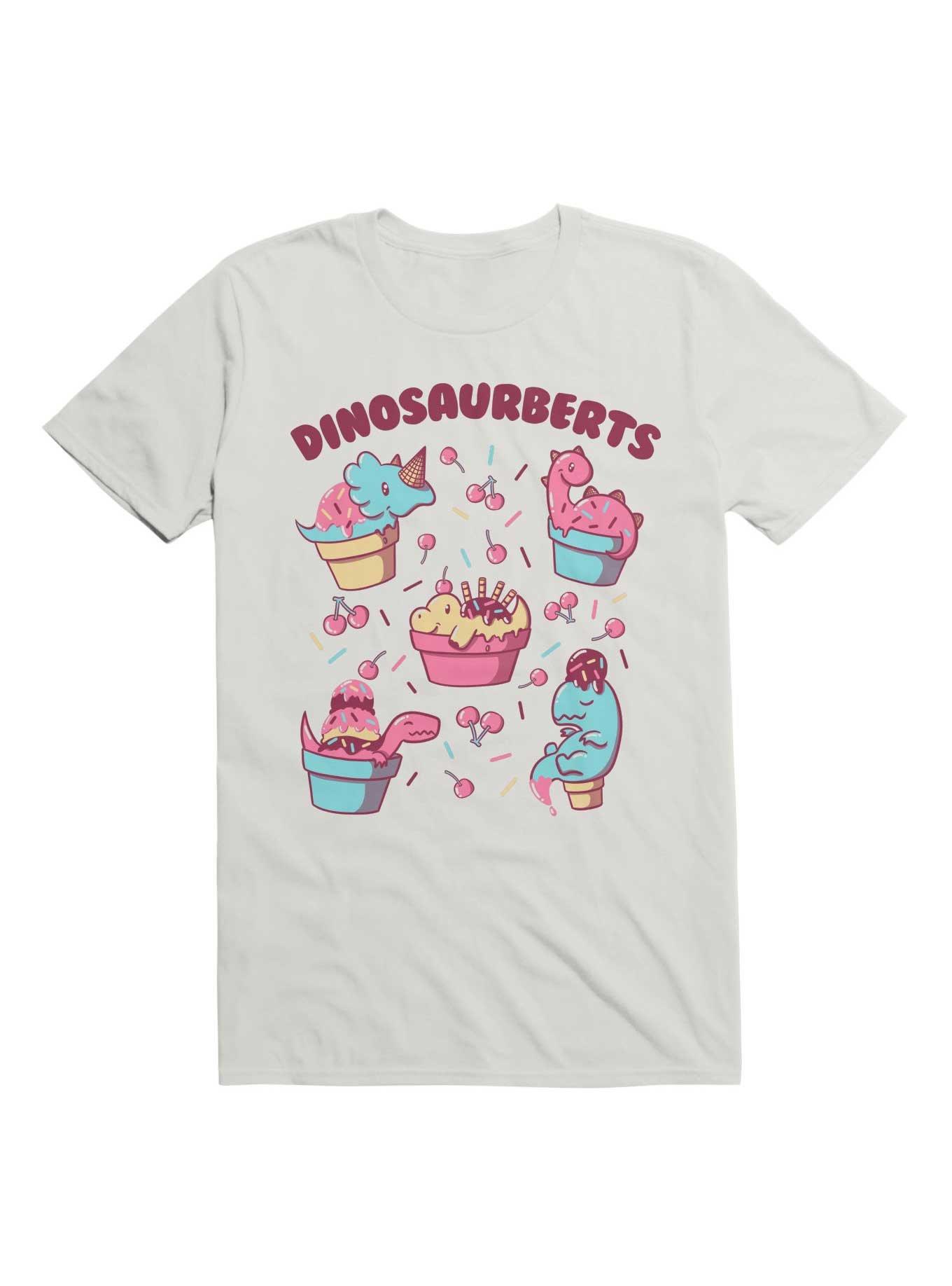 Dinosaurberts Kawaii Dinosaurs T-Shirt, WHITE, hi-res