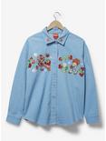 Strawberry Shortcake Embroidered Shacket - BoxLunch Exclusive, DENIM, hi-res