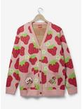 Strawberry Shortcake Allover Strawberry Print Women's Cardigan - BoxLunch Exclusive, LIGHT PINK, hi-res