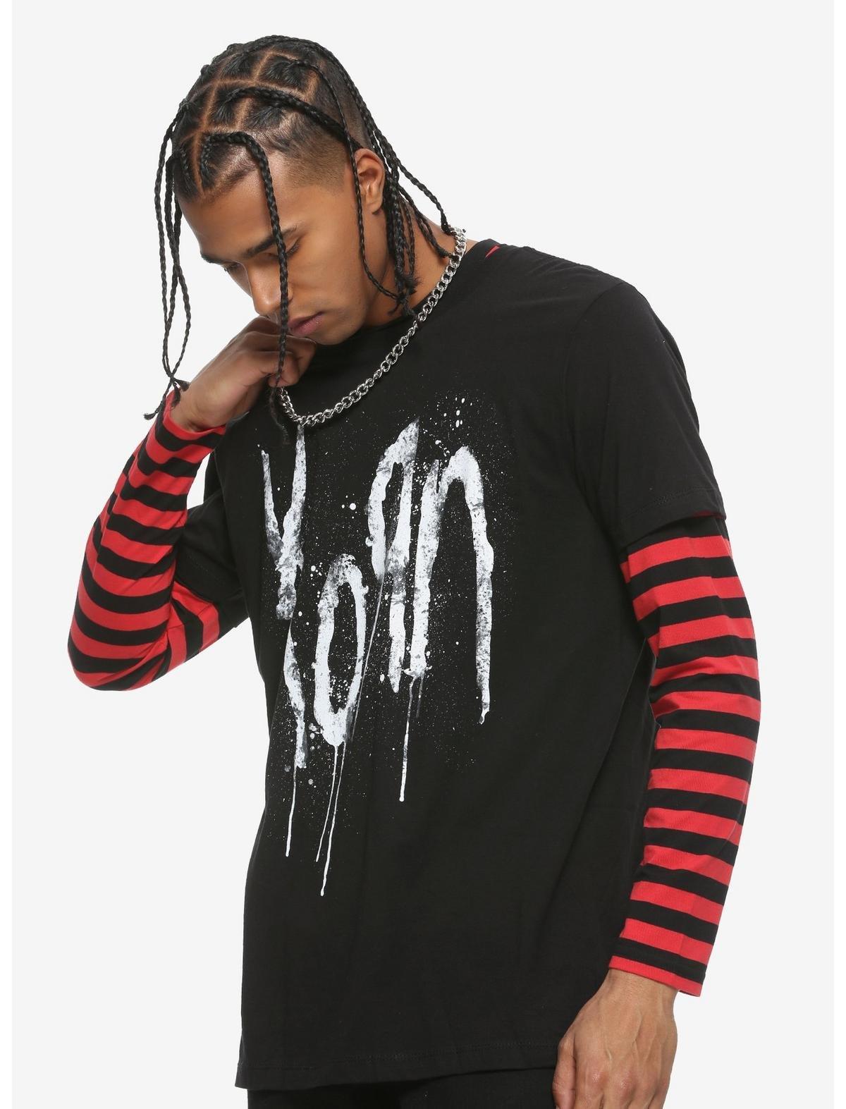 Red & Black Stripe Long-Sleeve T-Shirt, , hi-res