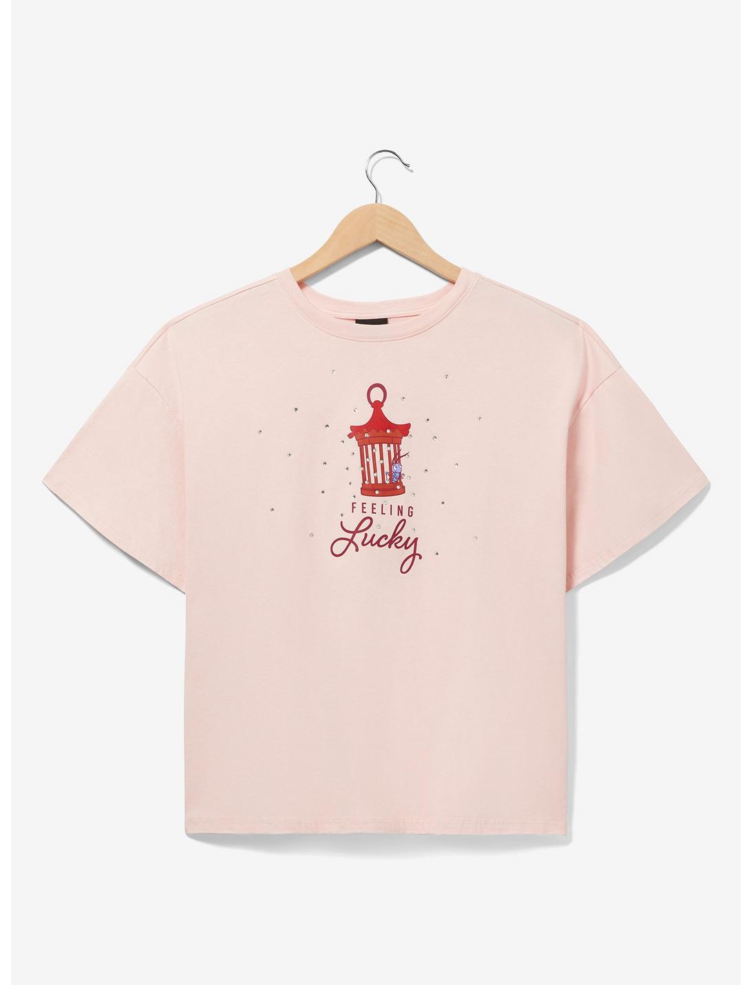 Disney Mulan Lucky Cricket Women's Boxy Fit T-Shirt - BoxLunch Exclusive, LIGHT PINK, hi-res