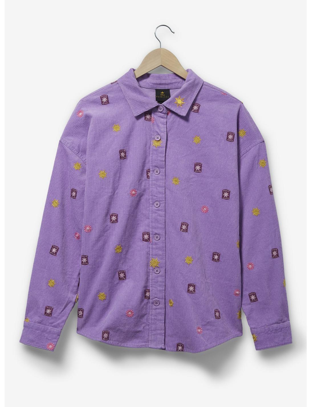 Disney Tangled Lanterns Corduroy Button-Up Top   - BoxLunch Exclusive, LILAC, hi-res
