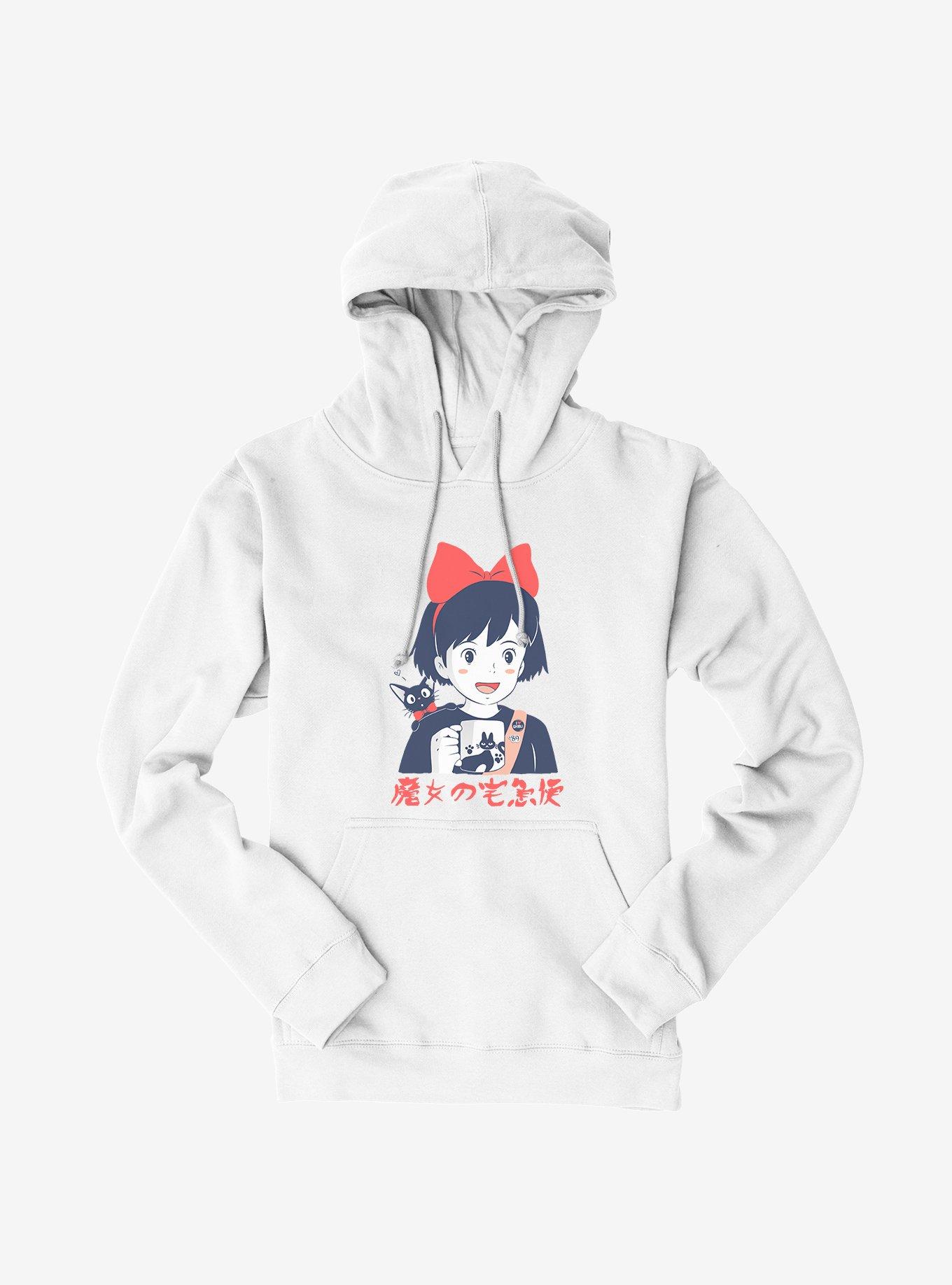 Studio Ghibli Kiki's Delivery Service Retro Portrait Hoodie, WHITE, hi-res