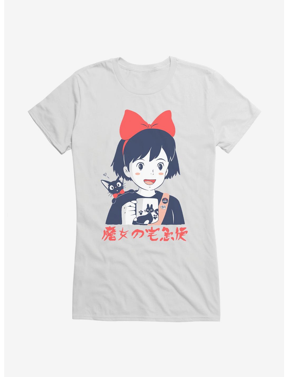 Studio Ghibli Kiki's Delivery Service Retro Portrait Girls T-Shirt, WHITE, hi-res