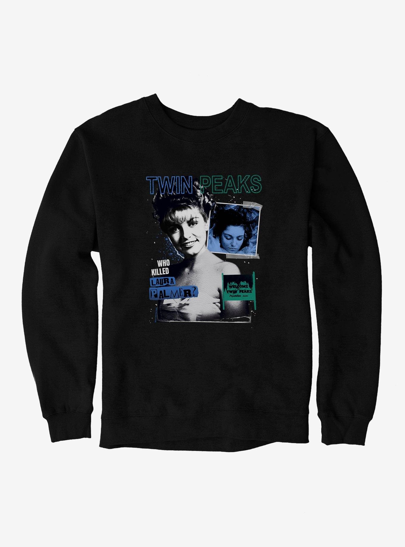 Twin Peaks Who Killed Laura Palmer? Sweatshirt, BLACK, hi-res