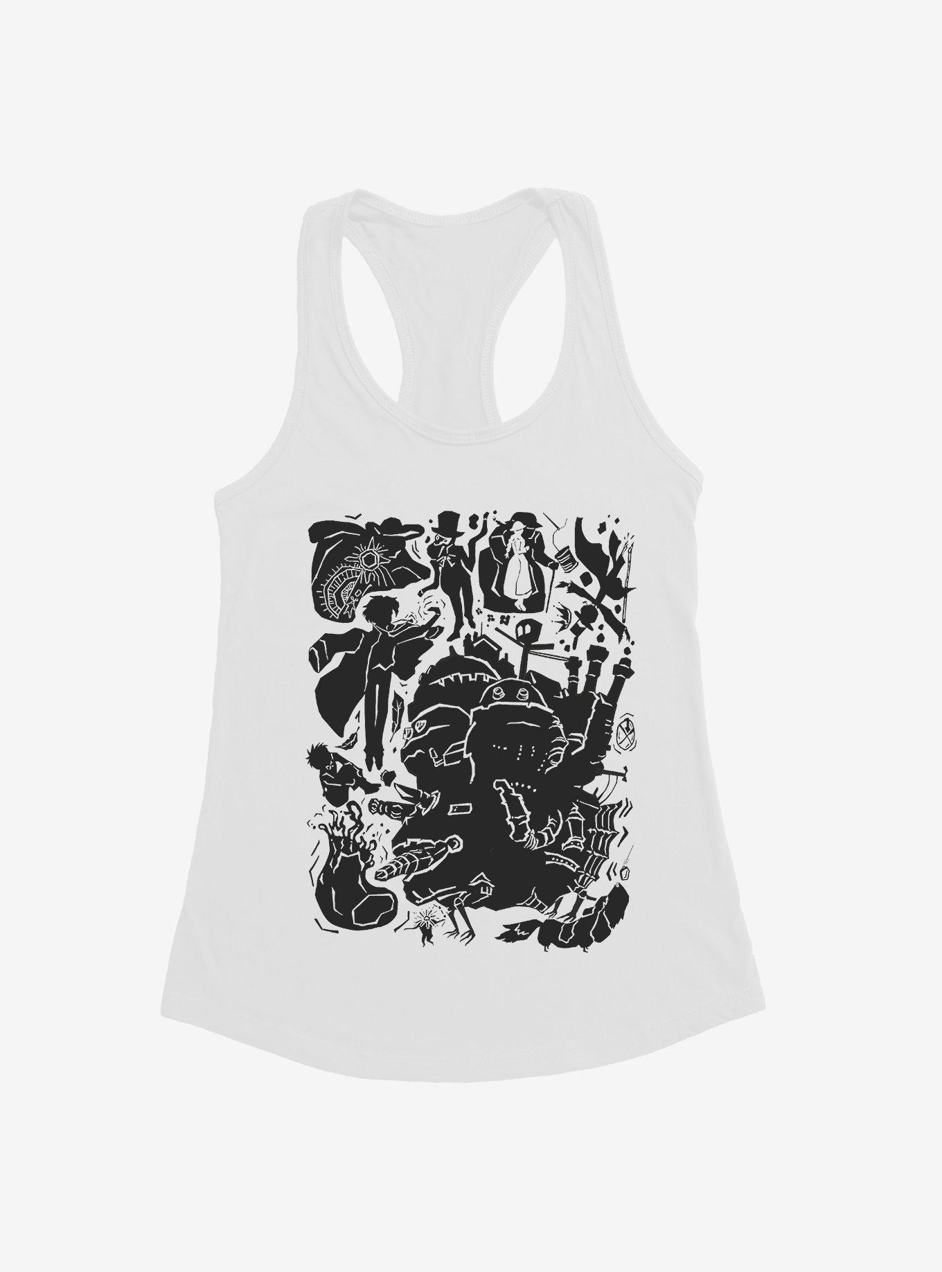 Studio Ghibli Howl's Moving Castle Icons Girls Tank, WHITE, hi-res