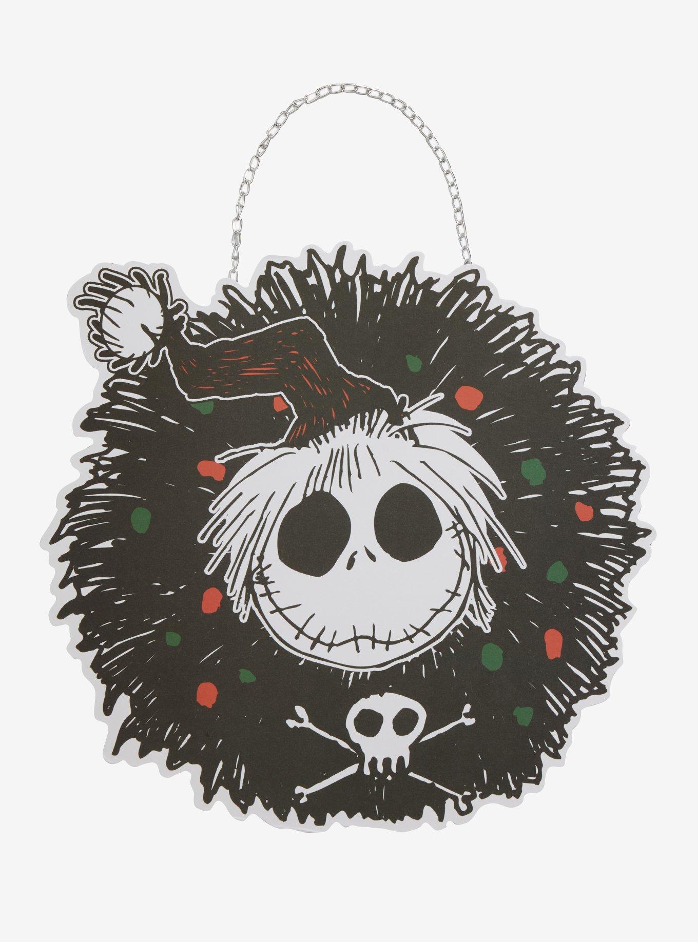 Disney The Nightmare Before Christmas Jack Skellington Wreath Hanging Wall Sign, , hi-res